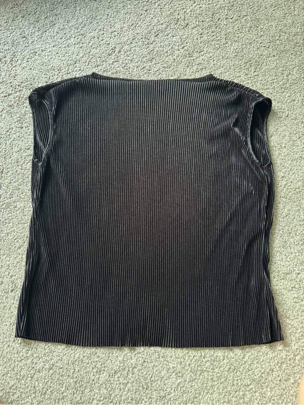 Women’s Black Ribbed Sleeveless Knit Tank